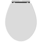 Classique Medium Level Toilet  with Lever Cistern, Seat & Flush Pipe Kit - White