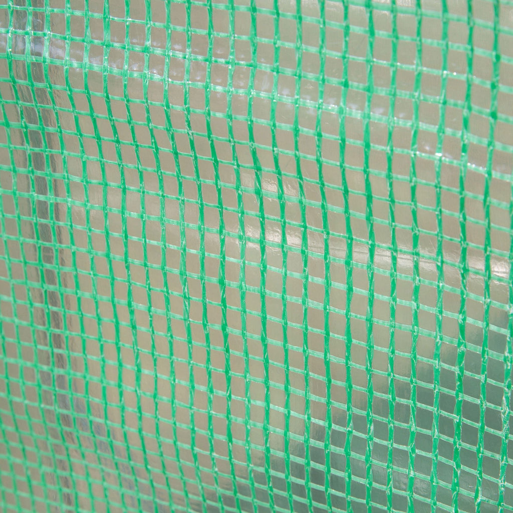 9.8' x 3.3' x 6.6' Steel Frame Greenhouse with PE Cover & Windows, Green