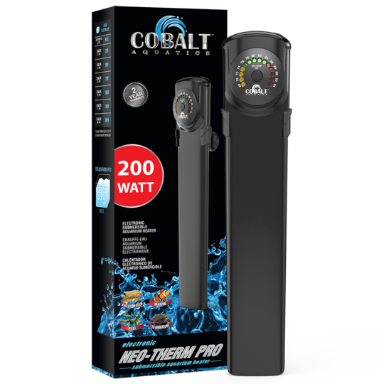 Cobalt Aquatics Neo-Therm Pro Submersible Aquarium Heater (Plastic) - 200 Watt