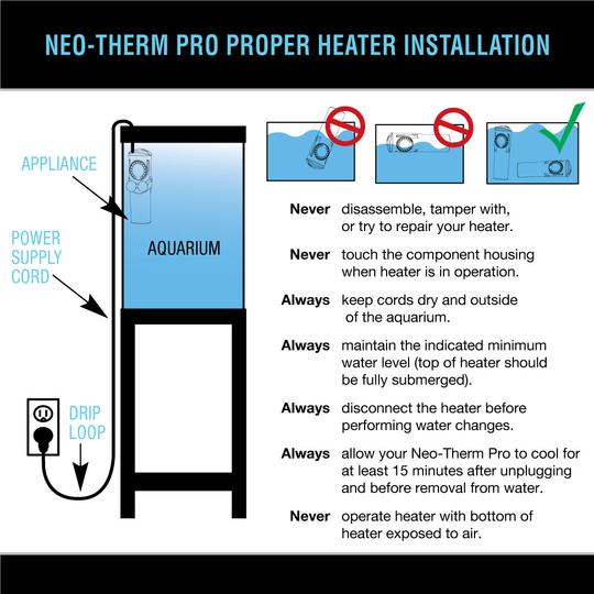 Cobalt Aquatics Neo-Therm Pro Submersible Aquarium Heater (Plastic) - 50 Watt