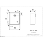 New York Integrated Stainless Steel Kitchen Sink - All Sizes