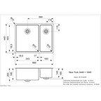 New York Integrated Stainless Steel Kitchen Sink - All Sizes