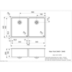 New York Integrated Stainless Steel Kitchen Sink - All Sizes