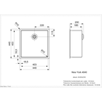 New York Integrated Stainless Steel Kitchen Sink - All Sizes