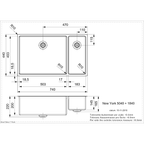 New York Integrated Stainless Steel Kitchen Sink - All Sizes