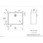 New York Integrated Stainless Steel Kitchen Sink - All Sizes