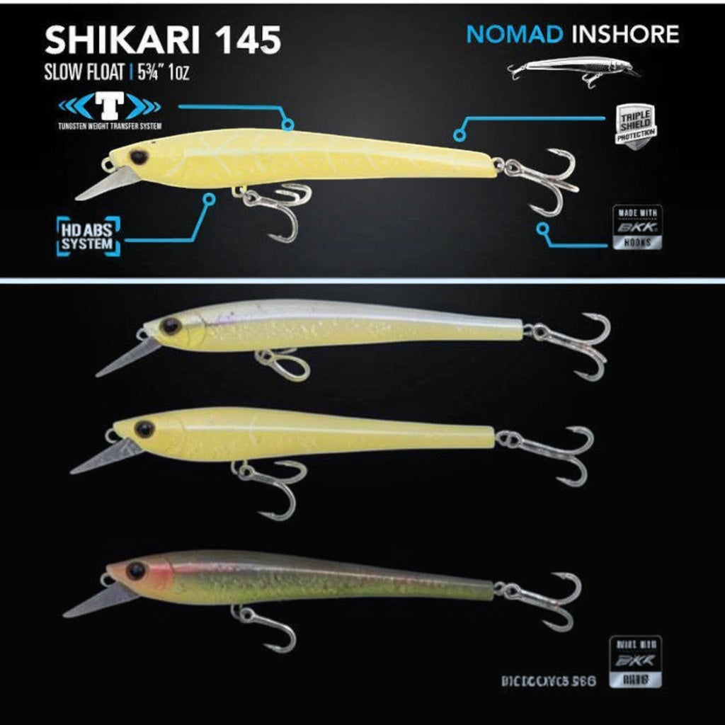 Nomad Shikari 145 Slow Floating Jerkbait 5-3/4"