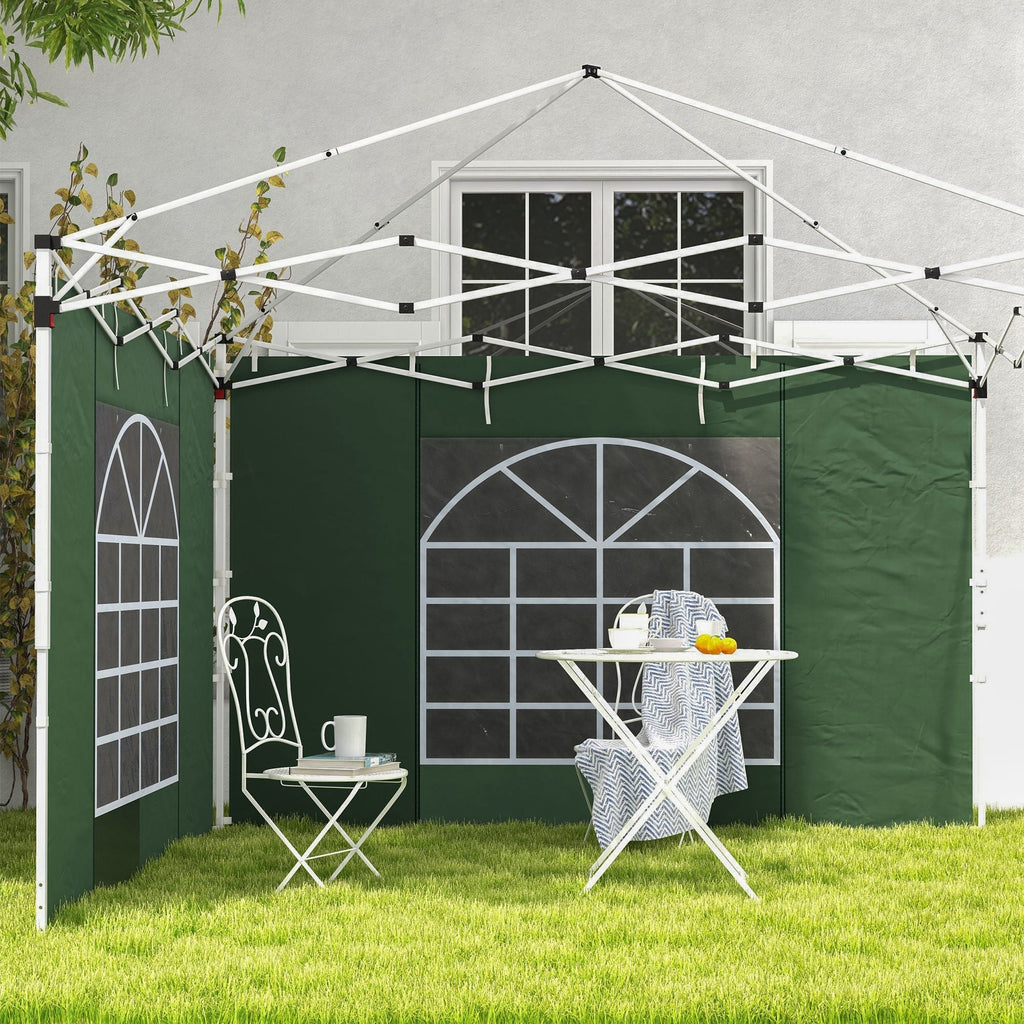 Gazebo Side Panels for 3x3(m) or 3x6(m)Pop Up Gazebo, 2 Pack Sides Replacement, Green