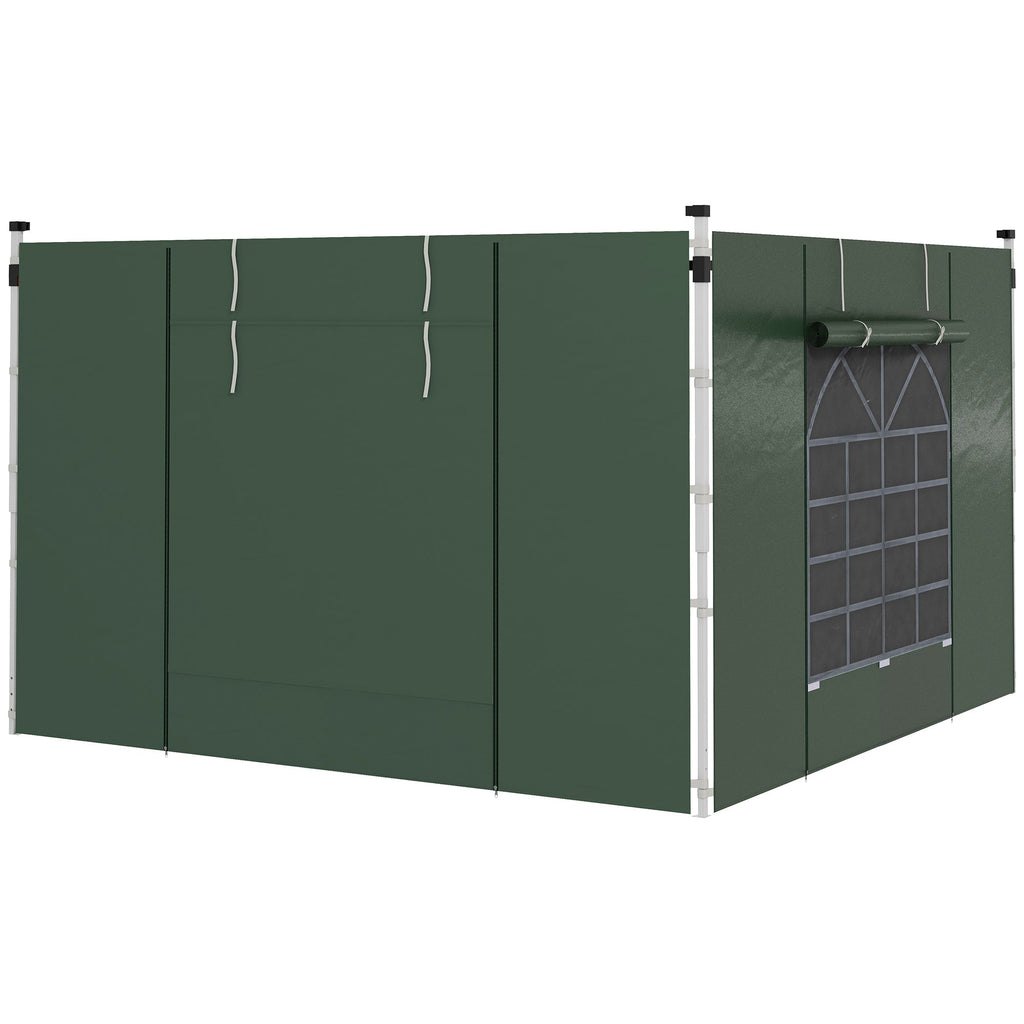 Gazebo Side Panels for 3x3(m) or 3x6(m)Pop Up Gazebo, 2 Pack Sides Replacement, Green