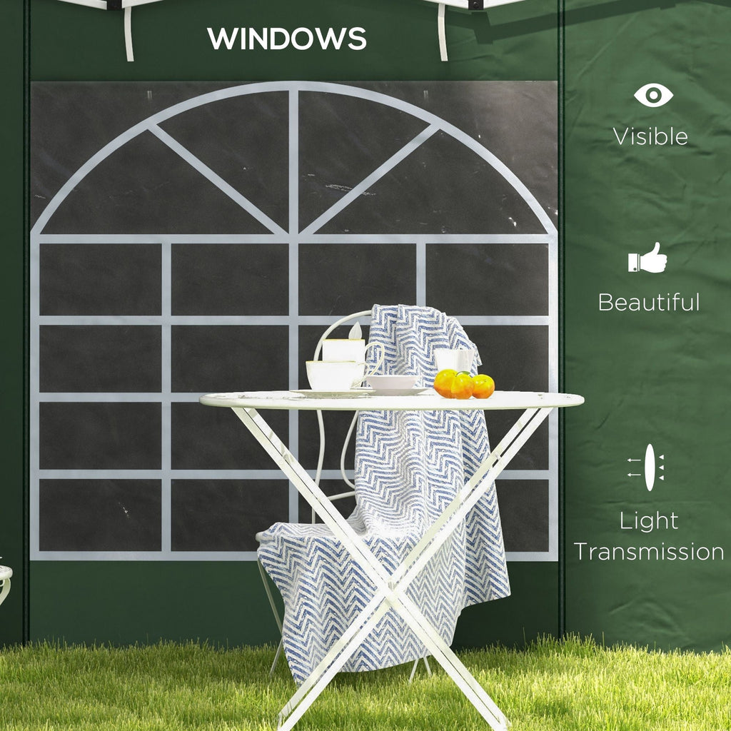 Gazebo Side Panels for 3x3(m) or 3x6(m)Pop Up Gazebo, 2 Pack Sides Replacement, Green