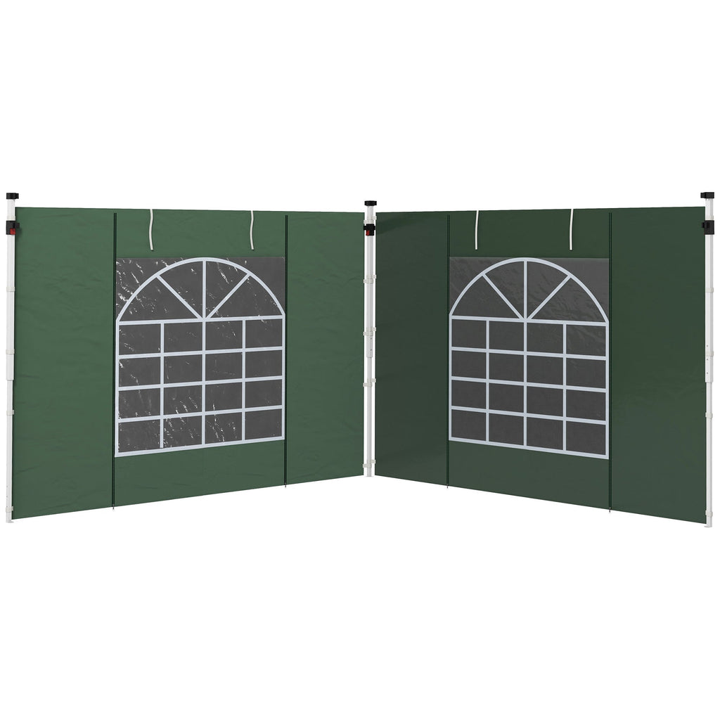 Gazebo Side Panels for 3x3(m) or 3x6(m)Pop Up Gazebo, 2 Pack Sides Replacement, Green