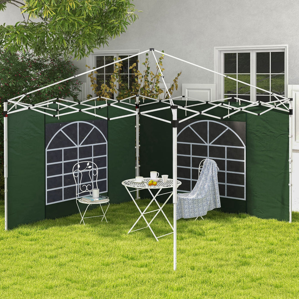 Gazebo Side Panels for 3x3(m) or 3x6(m)Pop Up Gazebo, 2 Pack Sides Replacement, Green