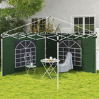 Gazebo Side Panels for 3x3(m) or 3x6(m)Pop Up Gazebo, 2 Pack Sides Replacement, Green