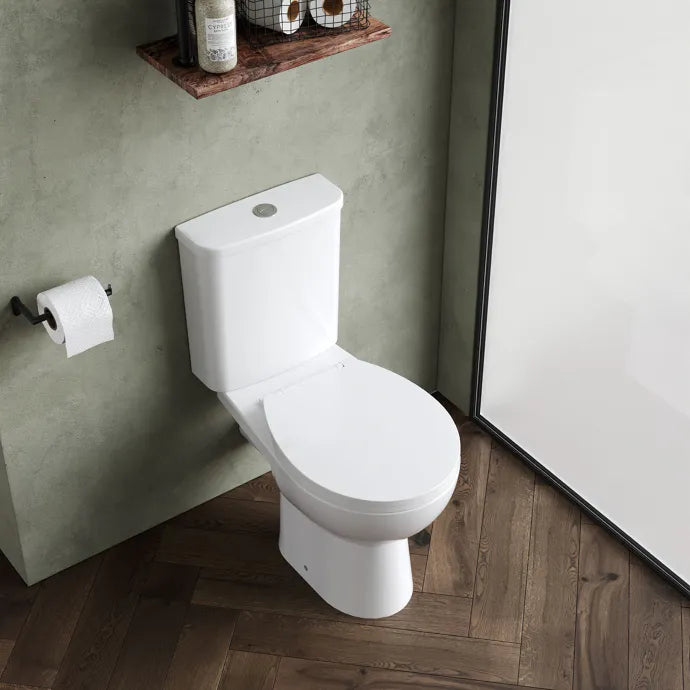 Alca Close Coupled Toilet with Soft Close Seat & Cistern - White