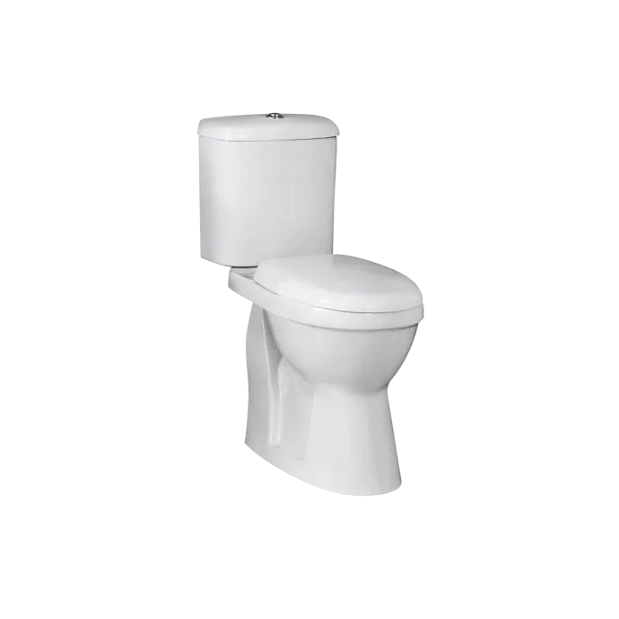 Puro Doc M Packs Comfort Height Close Coupled Toilet with Standard Seat & Cistern - White