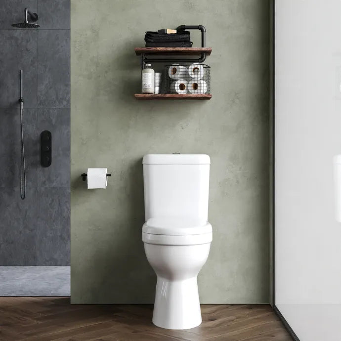 Puro Doc M Packs Comfort Height Close Coupled Toilet with Standard Seat & Cistern - White
