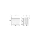 4LIFE Overlap Pressure Treated 7ft x 5ft Apex Shed - No Window