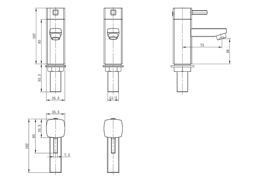 O'Neill Pair of Basin Pillar Taps - Chrome