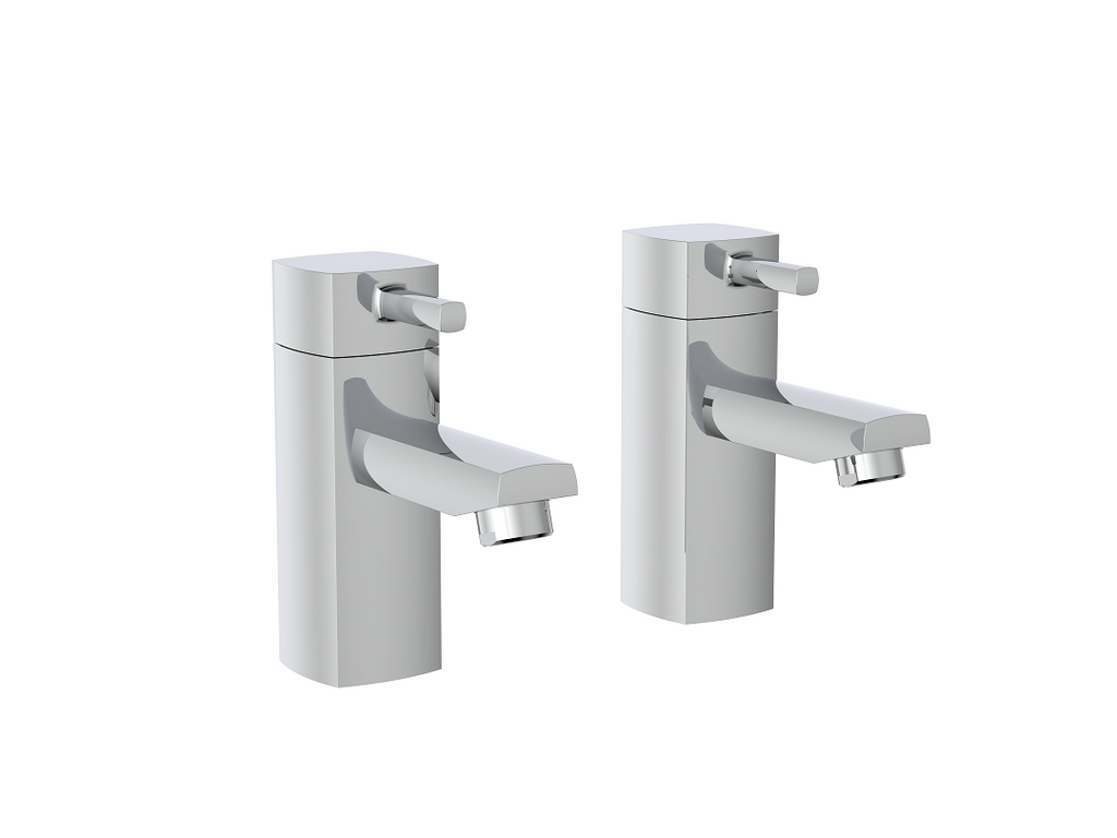 O'Neill Pair of Basin Pillar Taps - Chrome
