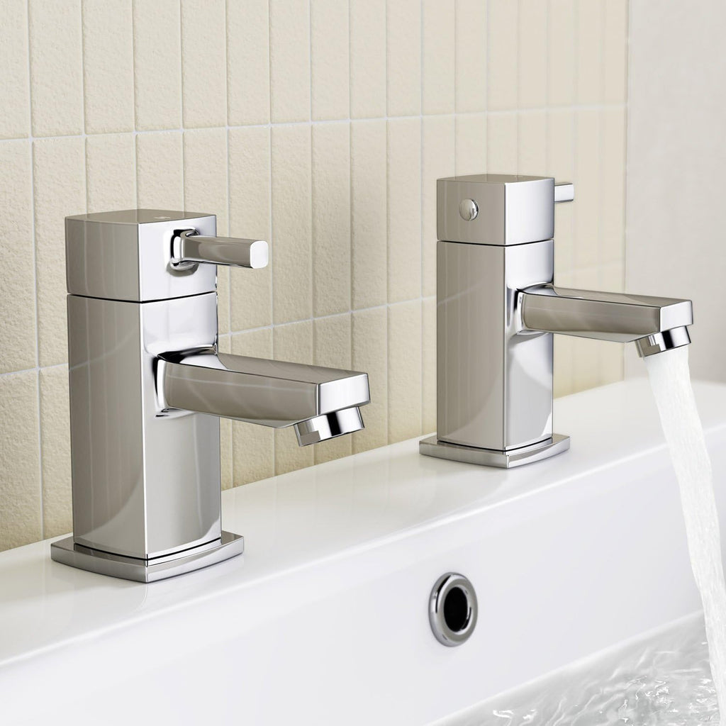 O'Neill Pair of Basin Pillar Taps - Chrome