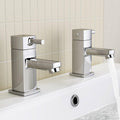 O'Neill Pair of Basin Pillar Taps - Chrome