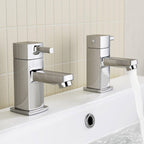 O'Neill Pair of Basin Pillar Taps - Chrome