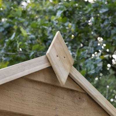 4LIFE Overlap Pressure Treated 8ft x 6ft Apex Shed - Double Door
