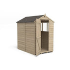 4LIFE Overlap Pressure Treated 6ft x 4ft Apex Shed - 4 Windows