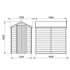 4LIFE Overlap Pressure Treated 6ft x 4ft Apex Shed - No Window
