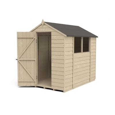 4LIFE Overlap Pressure Treated 7ft x 5ft Apex Shed
