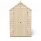 4LIFE Overlap Pressure Treated 8ft x 6ft Apex Shed - Double Door, 4 Windows