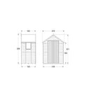 4LIFE Overlap Pressure Treated Apex Shed Double Door - All Sizes