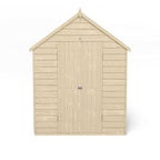 4LIFE Overlap Pressure Treated 10ft x 8ft Apex Shed - Double Door, No Windows