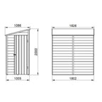 4LIFE Overlap Pressure Treated 6ft x 3ft Pent Shed - No Window