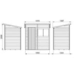 4LIFE Overlap Pressure Treated Pent Shed - All Sizes