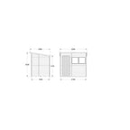4LIFE Overlap Pressure Treated Pent Shed - All Sizes