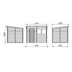 4LIFE Overlap Pressure Treated Pent Shed - All Sizes