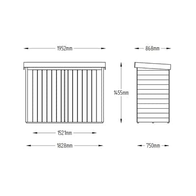 Forest Pent Large Outdoor Store - Pressure Treated