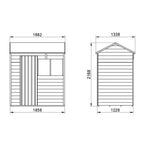 4LIFE Overlap Pressure Treated Reverse Apex Shed - All Sizes