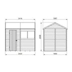 4LIFE Overlap Pressure Treated Reverse Apex Shed - All Sizes