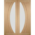 Salerno Internal Oak Rebated Door Pair with Clear Glass