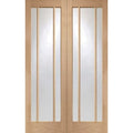 Worcester Internal Oak Rebated Door Pair with Clear Glass