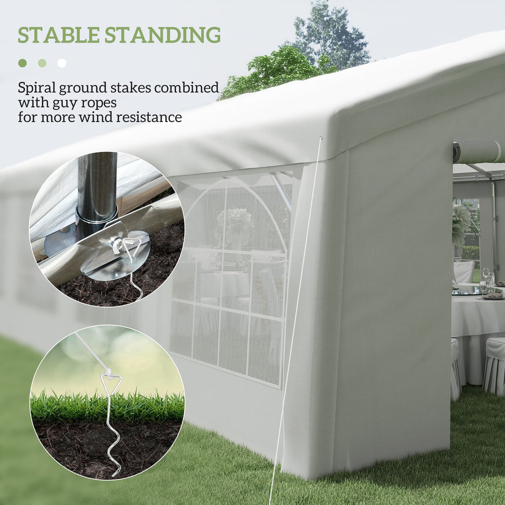 20' x 40' Heavy-duty Party & Wedding Tent with Sidewalls, White
