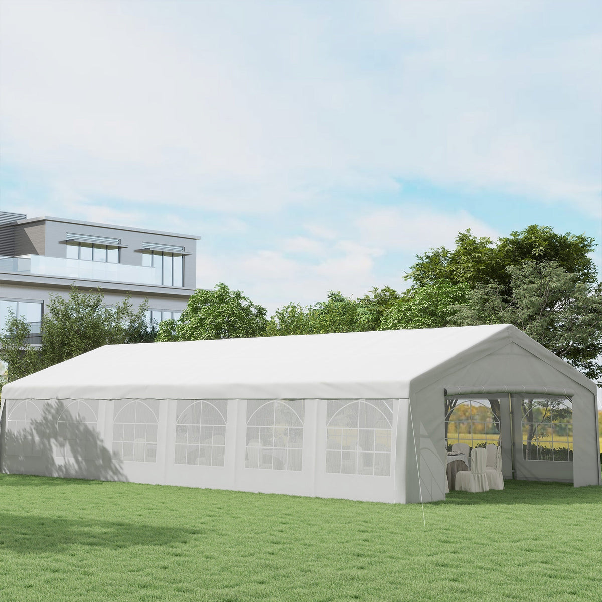 20' x 40' Heavy-duty Party & Wedding Tent with Sidewalls, White