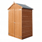 Overlap 4ft x 3ft Double Door Apex Shed inc 3 Shelves