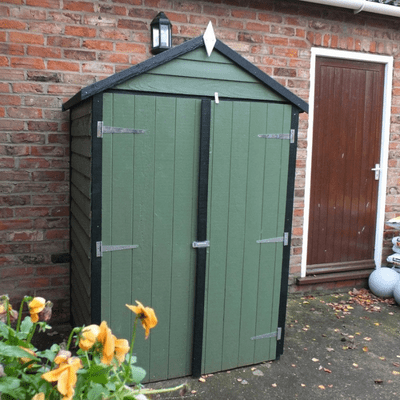 Overlap 4ft x 3ft Double Door Apex Shed inc 3 Shelves
