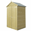 Overlap 4ft x 3ft Double Door Apex Shed (Pressure Treated)
