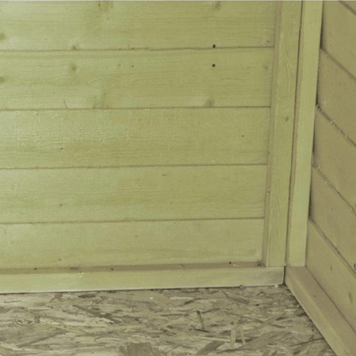 Overlap 4ft x 3ft Double Door Apex Shed (Pressure Treated)