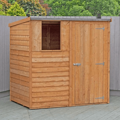 Overlap 6ft x 4ft Single Door Pent Shed