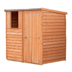 Overlap 6ft x 4ft Single Door Pent Shed